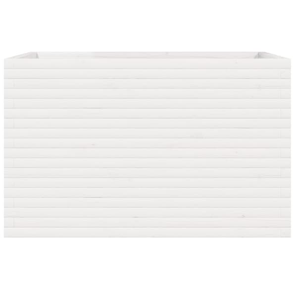 vidaXL plantekasse 110x60x68,5 cm massivt fyrretræ hvid