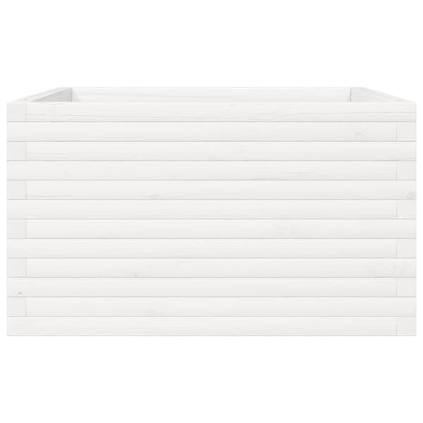 vidaXL plantekasse 80x80x45,5 cm massivt fyrretræ hvid