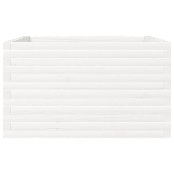 vidaXL plantekasse 80x80x45,5 cm massivt fyrretræ hvid
