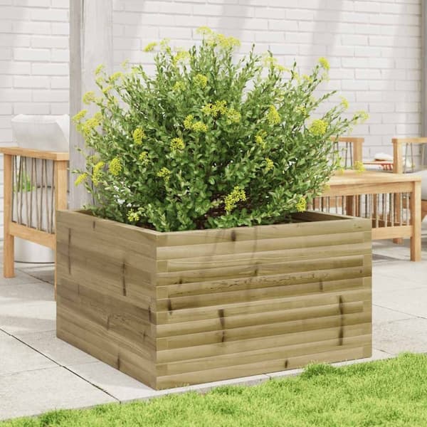 vidaXL Plantekasse 80x80x46 cm impregnert furu