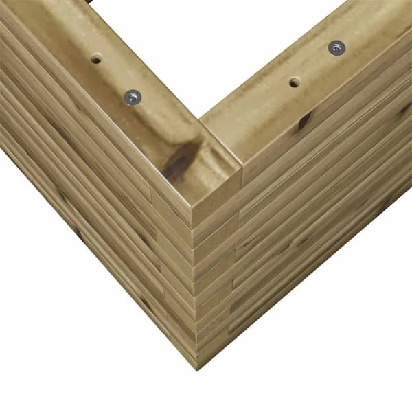 vidaXL Plantekasse 80x80x46 cm impregnert furu