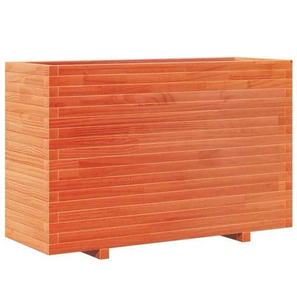 vidaXL Odlingslåda vaxbrun 110x40x72,5 cm massiv furu
