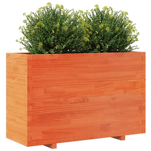vidaXL Odlingslåda vaxbrun 110x40x72,5 cm massiv furu