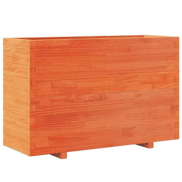 vidaXL Odlingslåda vaxbrun 110x40x72,5 cm massiv furu