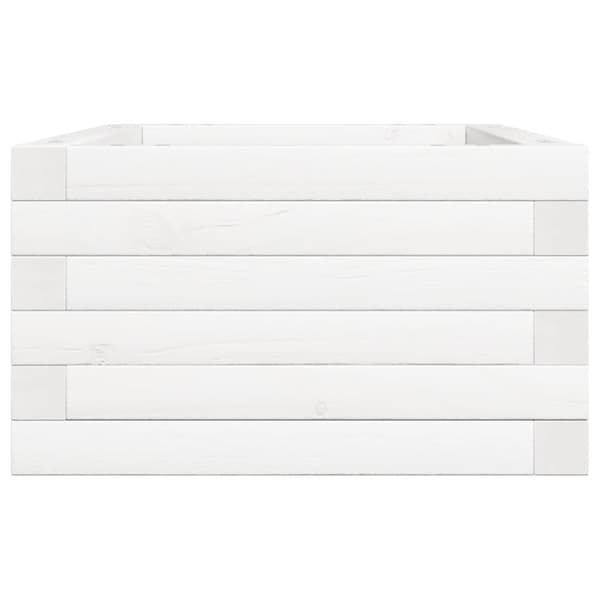 vidaXL Plantekasse hvit 70x40x23 cm heltre furu