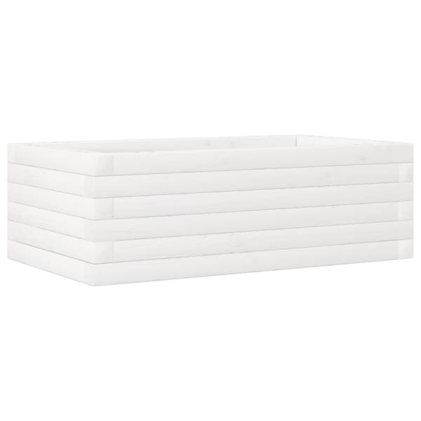 vidaXL Plantekasse hvit 70x40x23 cm heltre furu