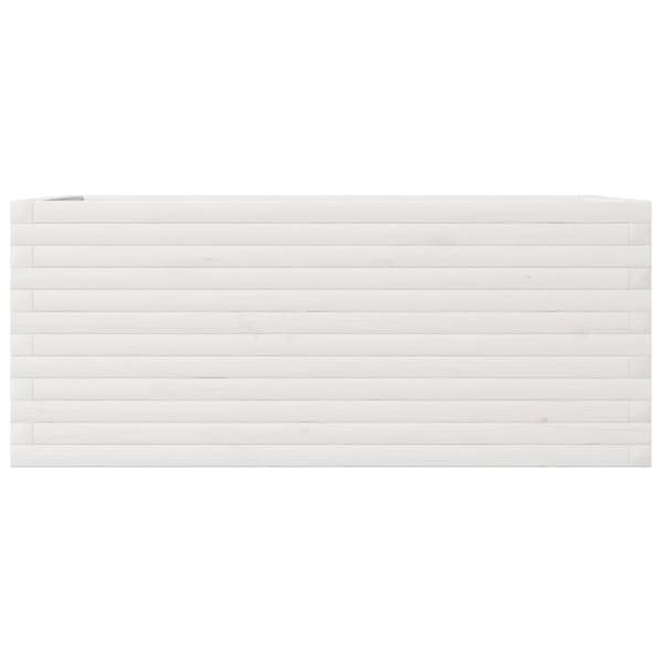 vidaXL Plantekasse hvit 110x60x45,5 cm heltre furu