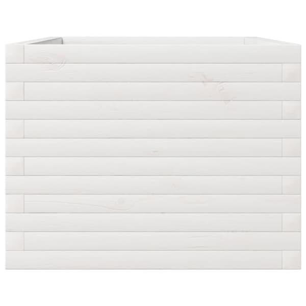 vidaXL Plantekasse hvit 110x60x45,5 cm heltre furu