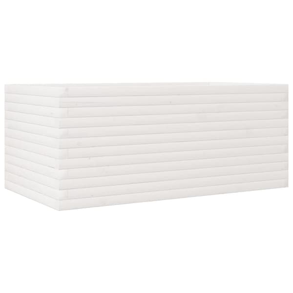 vidaXL Plantekasse hvit 110x60x45,5 cm heltre furu