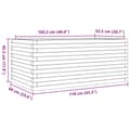 Miniatyrbilde 9 av 10: vidaXL Plantekasse hvit 110x60x45,5 cm heltre furu