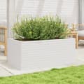 Miniatyrbilde 2 av 10: vidaXL Plantekasse hvit 110x60x45,5 cm heltre furu