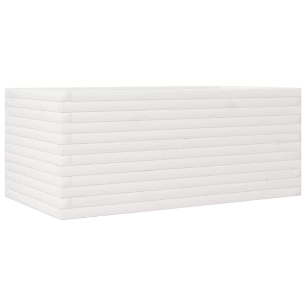 vidaXL Plantekasse hvit 110x60x45,5 cm heltre furu