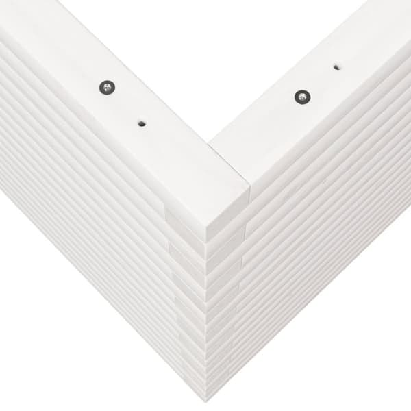 vidaXL Odlingslåda vit 110x60x68,5 cm massiv furu