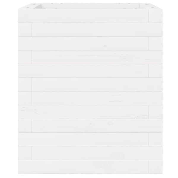 vidaXL plantekasse 40x40x46 cm massivt fyrretræ hvid