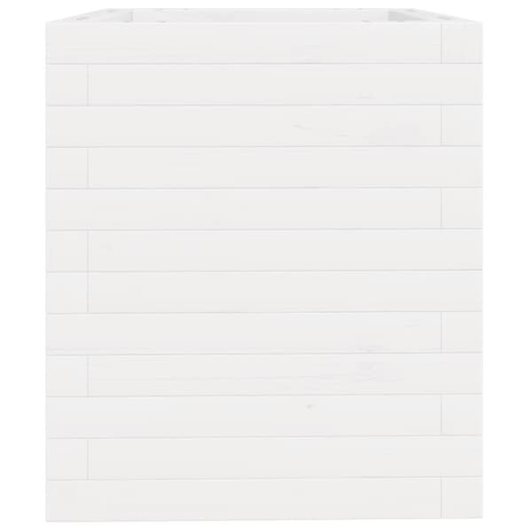 vidaXL plantekasse 40x40x46 cm massivt fyrretræ hvid