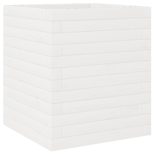 vidaXL plantekasse 40x40x46 cm massivt fyrretræ hvid