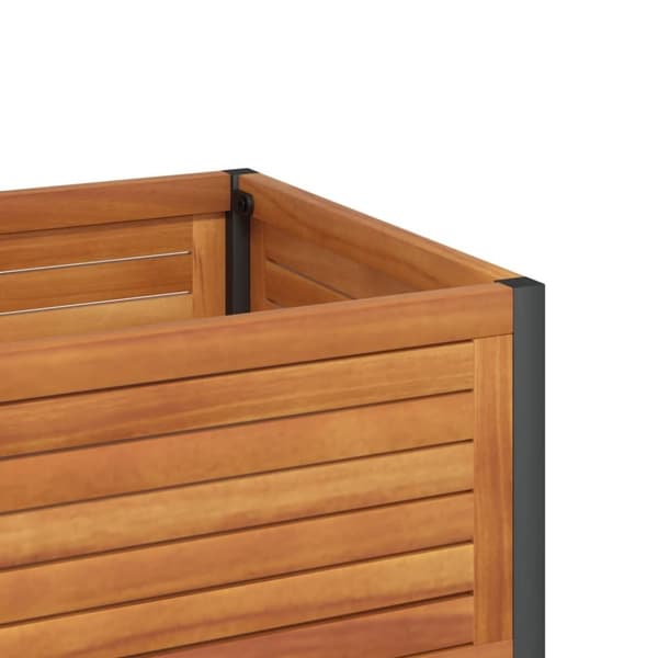 vidaXL plantekasse med hylde 80x45x80 cm massivt akacietræ og stål