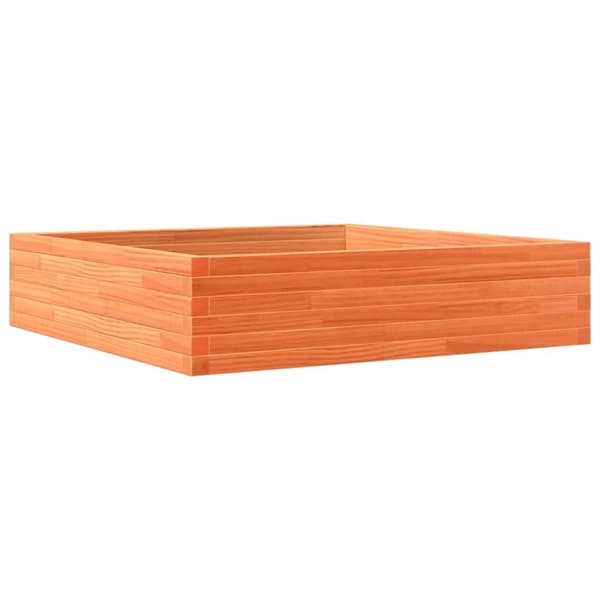 vidaXL Plantekasse voksbrun 100x100x23 cm heltre furu