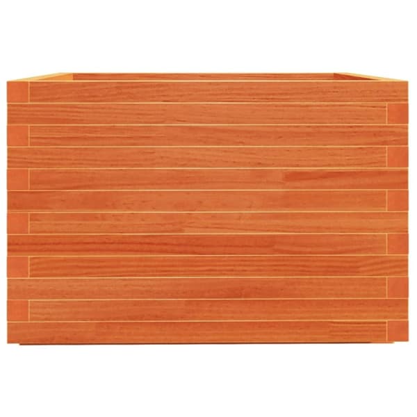 vidaXL plantekasse 70x70x49,5 cm massivt fyrretræ gyldenbrun