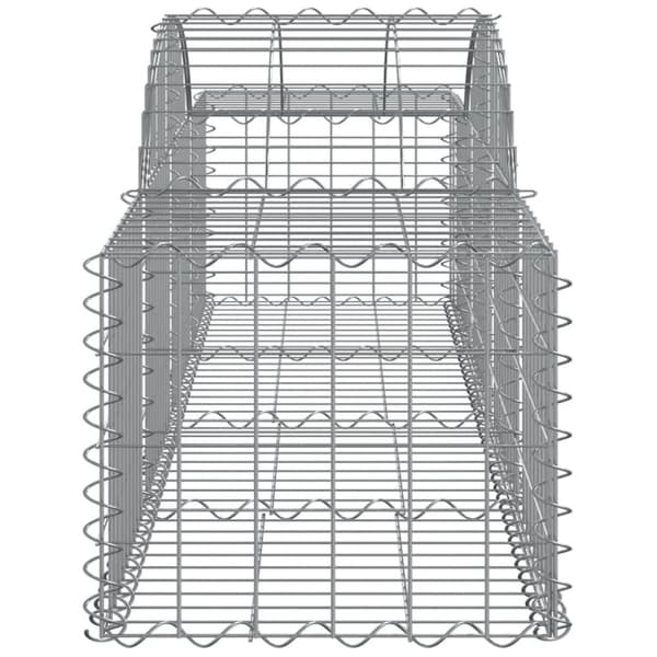 vidaXL buede gabionkurve 40 stk. 200x50x40/60 cm galvaniseret jern