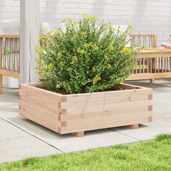 vidaXL Plantekasse 70x70x26,5 cm heltre furu