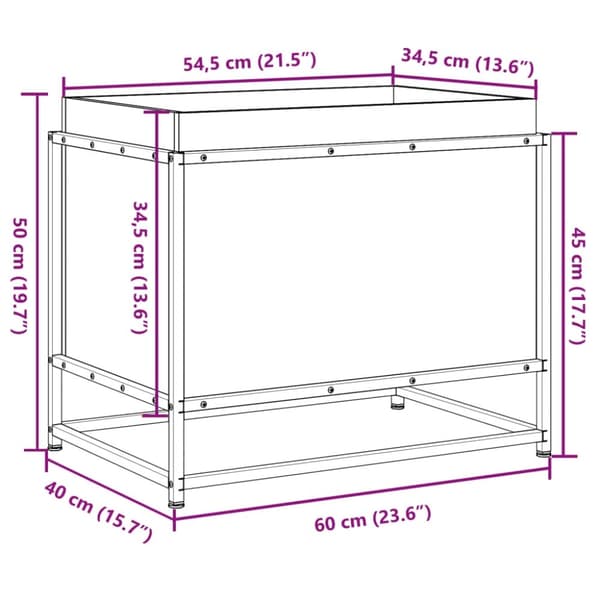 vidaXL Hageplantekasse 60x40x50 cm heltre douglasgran