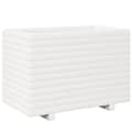 Miniatyrbilde 1 av 10: vidaXL Plantekasse hvit 70x40x49,5 cm heltre furu