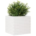 Miniatyrbilde 3 av 10: vidaXL Plantekasse hvit 50x50x45,5 cm heltre furu