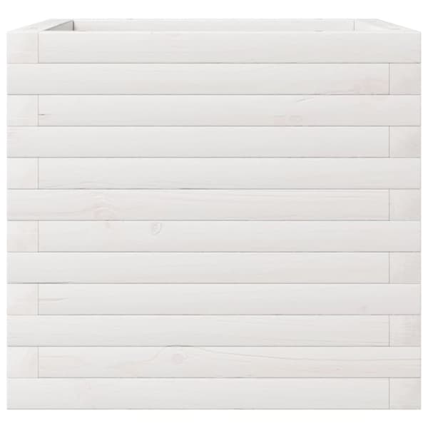 vidaXL Plantekasse hvit 50x50x45,5 cm heltre furu