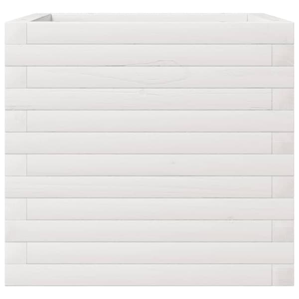 vidaXL Plantekasse hvit 50x50x45,5 cm heltre furu