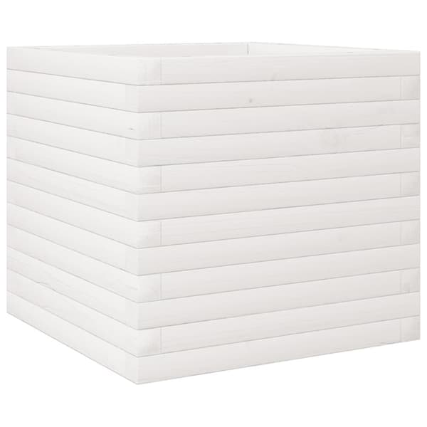 vidaXL Plantekasse hvit 50x50x45,5 cm heltre furu