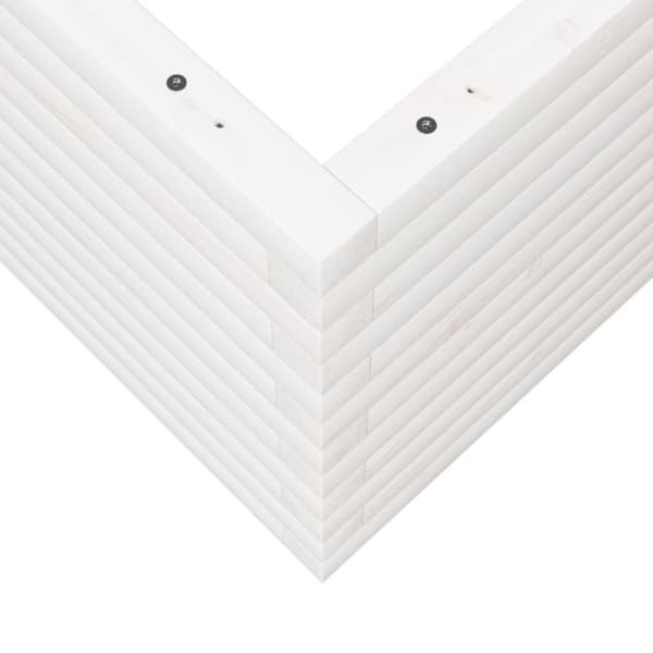 vidaXL Plantekasse hvit 50x50x45,5 cm heltre furu