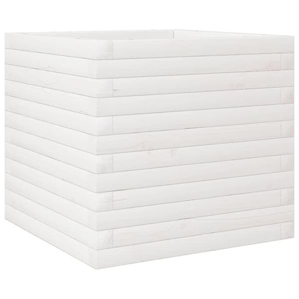 vidaXL Plantekasse hvit 50x50x45,5 cm heltre furu