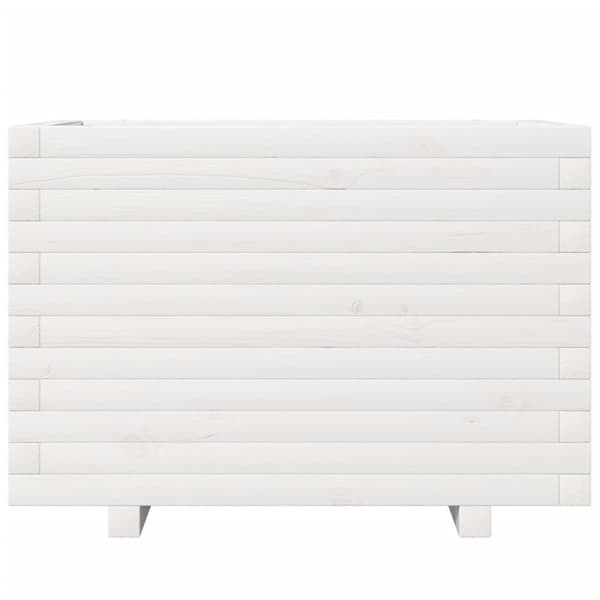 vidaXL plantekasse 70x40x49,5 cm massivt fyrretræ hvid