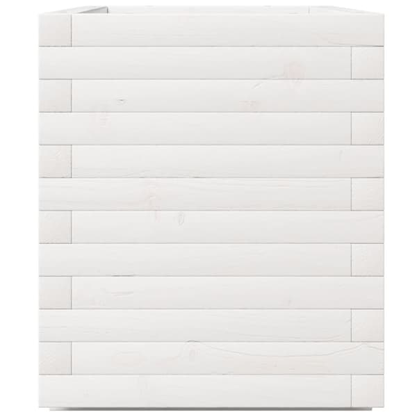 vidaXL plantekasse 70x40x49,5 cm massivt fyrretræ hvid