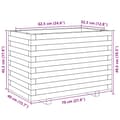 Miniatyrbillede 9 af 10: vidaXL plantekasse 70x40x49,5 cm massivt fyrretræ hvid