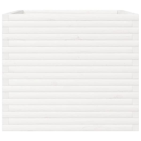vidaXL Plantekasse hvit 80x80x68,5 cm heltre furu