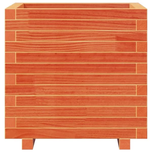 vidaXL plantekasse 50x50x49,5 cm massivt fyrretræ gyldenbrun