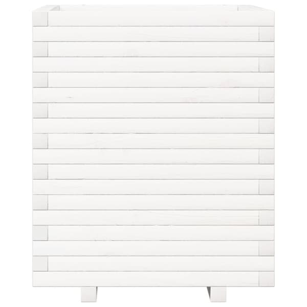 vidaXL Odlingslåda 60x60x72 cm vit massiv furu