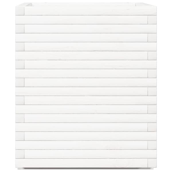 vidaXL Odlingslåda 60x60x72 cm vit massiv furu