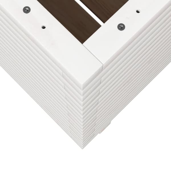 vidaXL plantekasse 60x60x72 cm massivt fyrretræ hvid