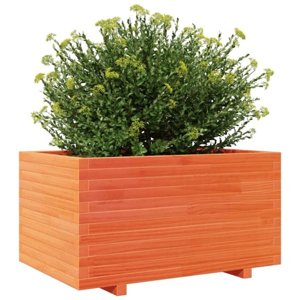 vidaXL Plantekasse voksbrun 90x60x49,5 cm heltre furu