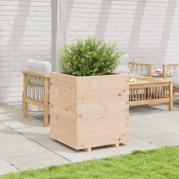 vidaXL plantekasse 60x60x72,5 cm massivt fyrretræ