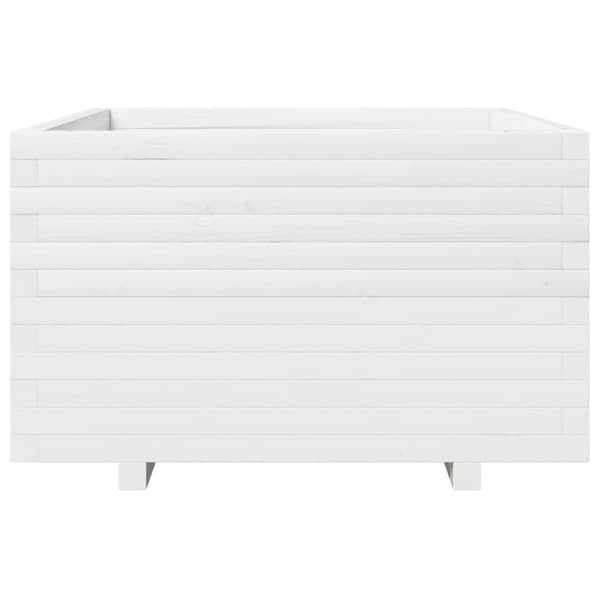 vidaXL plantekasse 80x80x49,5 cm massivt fyrretræ hvid