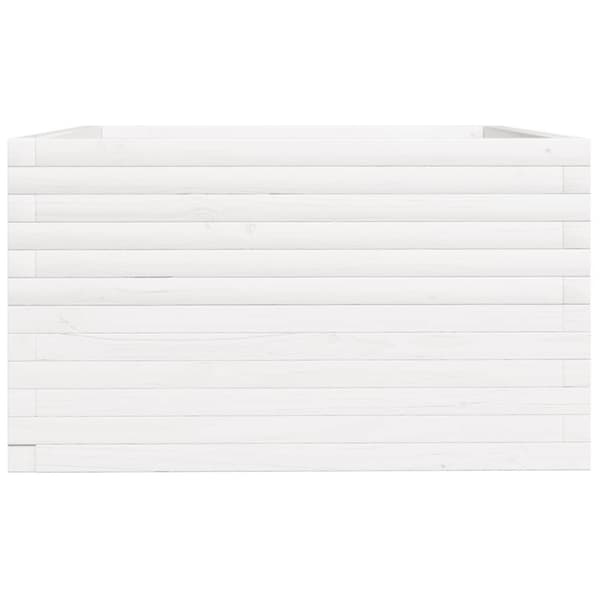 vidaXL plantekasse 80x80x49,5 cm massivt fyrretræ hvid