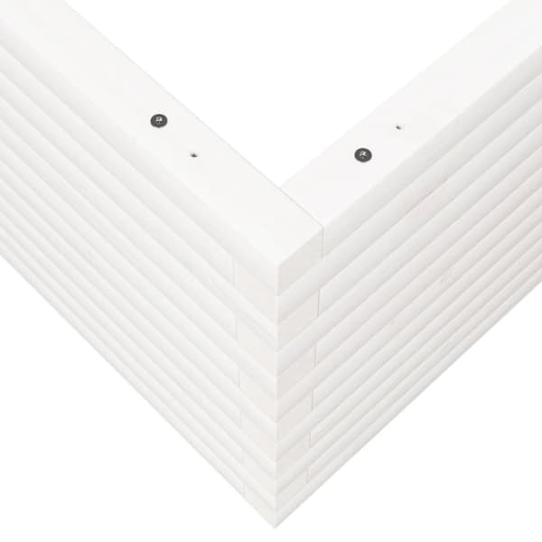 vidaXL plantekasse 110x110x46 cm massivt fyrretræ hvid