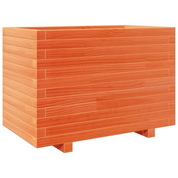 vidaXL plantekasse 70x40x49,5 cm massivt fyrretræ gyldenbrun