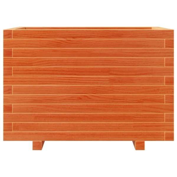 vidaXL plantekasse 70x40x49,5 cm massivt fyrretræ gyldenbrun