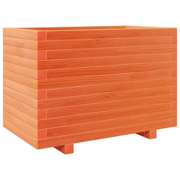 vidaXL plantekasse 70x40x49,5 cm massivt fyrretræ gyldenbrun