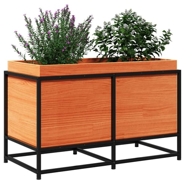 vidaXL Hageplantekasse voksbrun 80x40x50 cm heltre furu